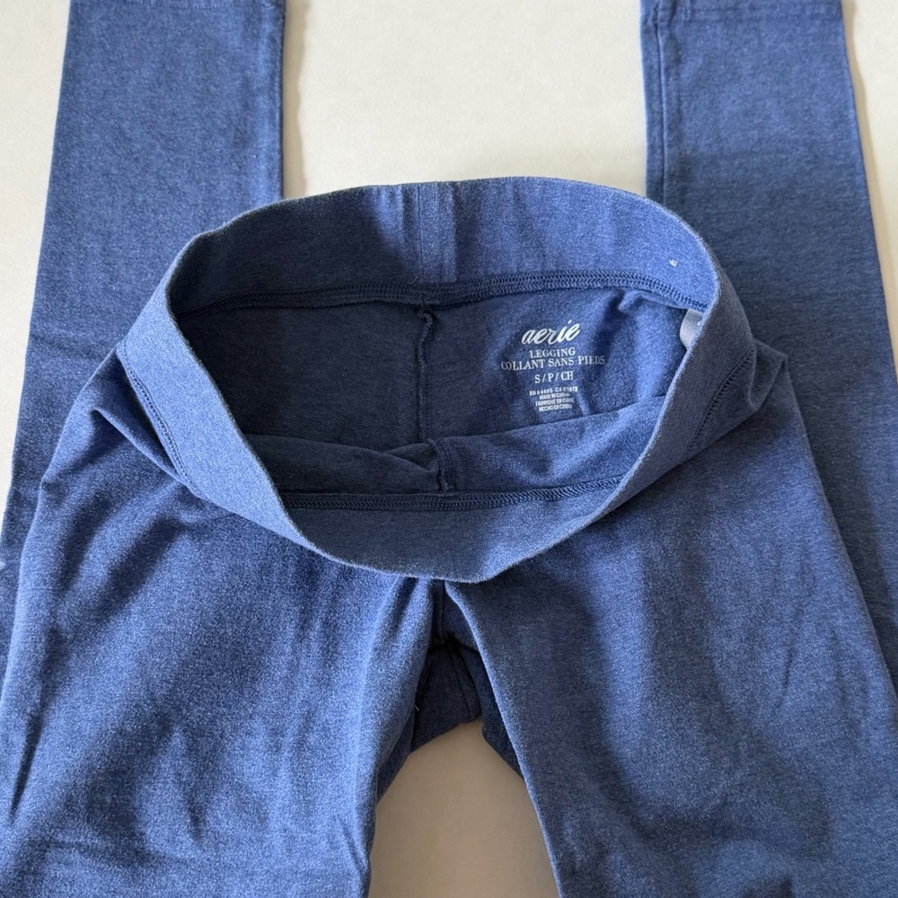 Aerie Medium Heather Blue Leggings in Size Small